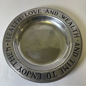 Wilton Armetale Silver Inspirational Toast Plate